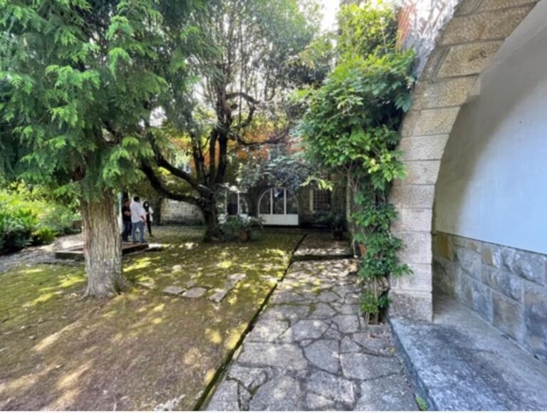 Pátio e jardim da moradia antes da obra