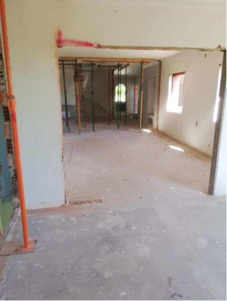 Interior em remodelação com novas instalações